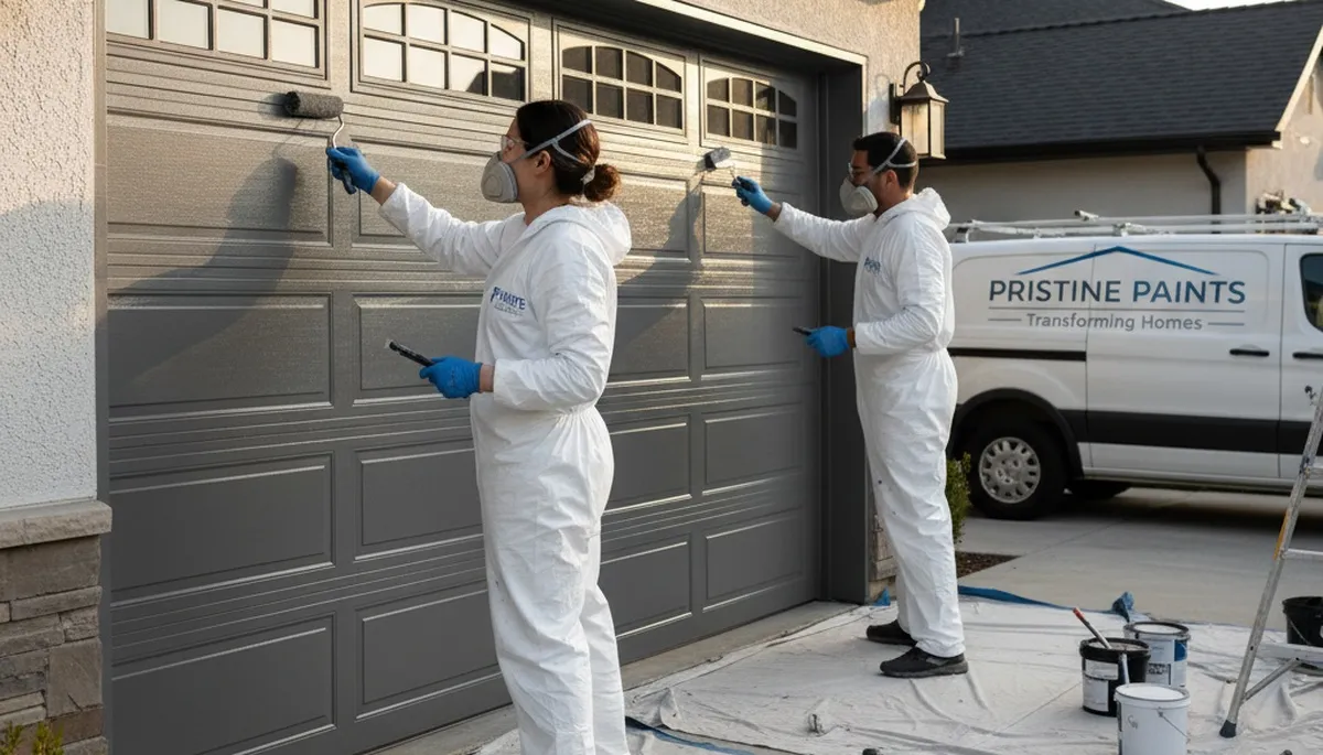 Professional garage door painting in Santa Rosa, CA adding durable curb appeal finishes