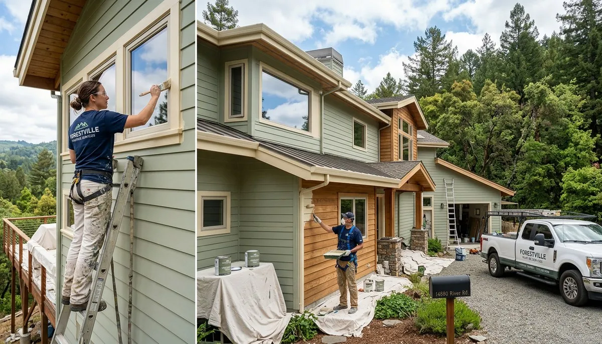 Professional house painting service in Santa Rosa, CA transforming home exteriors with fresh color