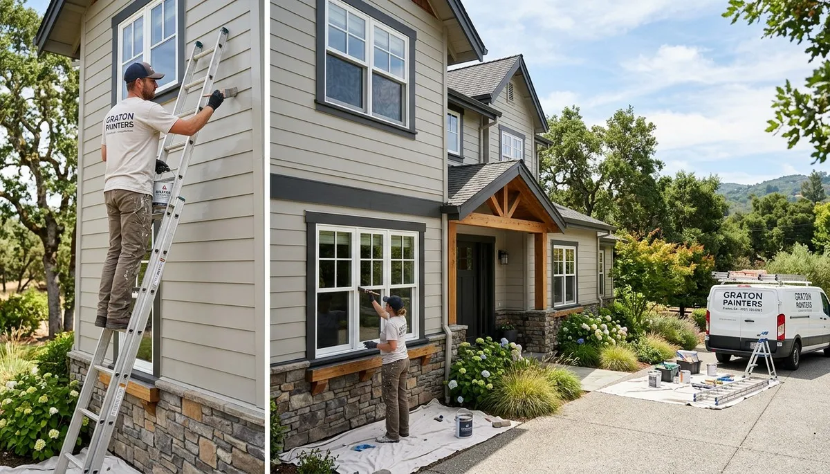 Professional house painters in Santa Rosa CA providing quality exterior and interior painting services